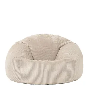 icon Kingston Classic Corduroy Bean Bag & Pouffe Natural Bean Bag Chair