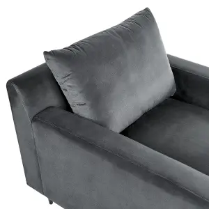 Velvet Chaise Lounge Grey GUERET