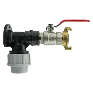 25mm waterpipe mdpe back/wall plate with full flow valve+geka type brass claw fitting hose connector