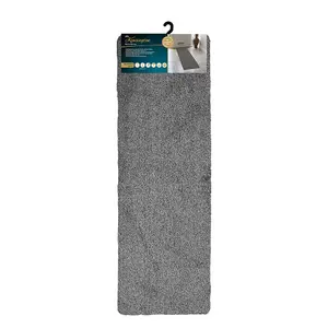 JVL Kensington Machine Washable Cotton Runner Barrier Doormat, 50x150cm, Grey