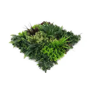 True Products Premium Artificial Green Plant Living Wall Panel 50cm x 50cm - Carnival D