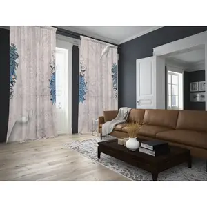 Polyester Blackout Rod Pocket Curtain Panel Pair (Set of 2) 148 W x 300 D cm