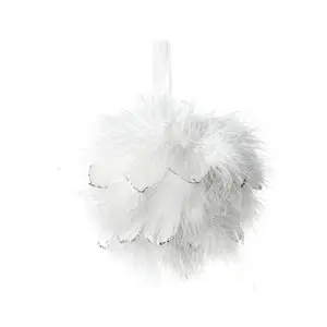 Feather Bauble (Set of 3) 12cm H x 12cm W x 12cm D