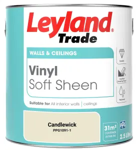 Leyland Trade Vinyl Soft Sheen Walls & Ceilings Emulsion Paint Candlewick (PPG1091-1) - 2.5L