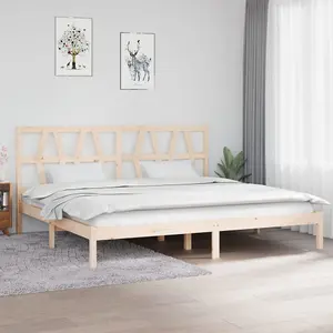 Berkfield Bed Frame Solid Wood Pine 200x200 cm