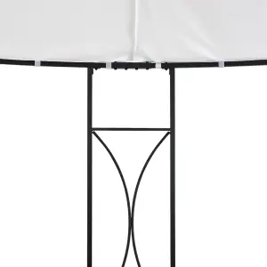 Berkfield Gazebo 300x290 cm White Round