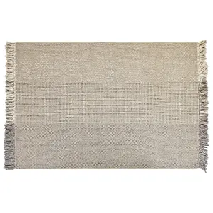 Wool Area Rug 140 x 200 cm Grey TEKELER