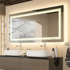 LED Illuminated Bathroom Mirror Fog Free Touch Sensor 80cm H x 160cm W