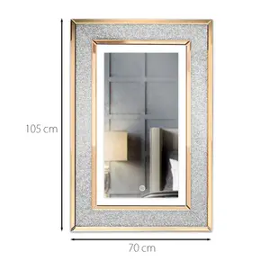 Valentina Rosegold LED Wall Mirror