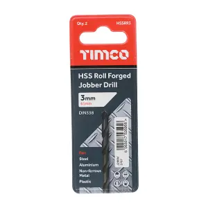 Timco - Roll Forged Jobber Drills - HSS (Size 3.0mm - 10 Pieces)