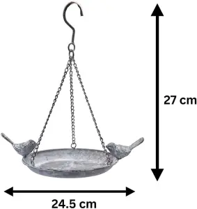 Vintage Metal Hanging Chain Bird Feeder for Wild Birds