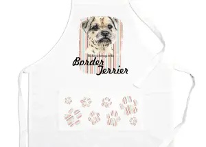 Purely Home Border Terrier Apron - Novelty Kitchen Gift for Dog Lovers