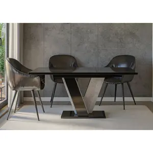 Extendable Dining Table Ameila Gloss Black