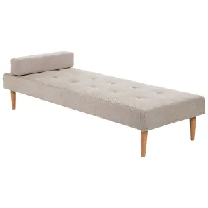 Fabric Chaise Lounge Beige NIORT