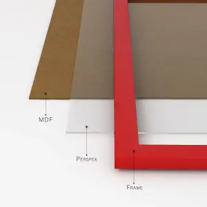 A5 Red Picture Frame Fits A5 (14.8 x 21cm - 5.8 x 8.3in) Poster, Photo, Artwork, or Print.