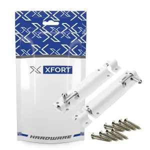 XFORT 2 Pack Tower Bolt White 100mm (4")