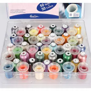 Thread Box and Storage Organiser: Filled: Polyester Machine Embroidery Thread