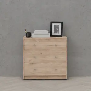 May Chest of 3 Drawers in Jackson Hickory Oak