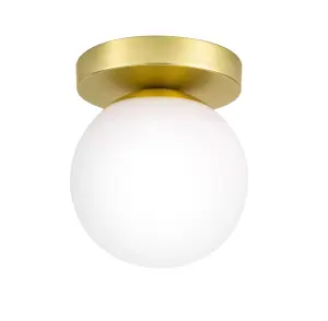 Baldaz Brass effect Pendant ceiling light, (Dia)160mm