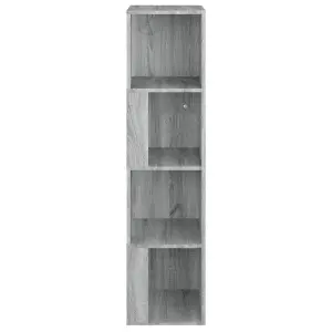 Berkfield Corner Cabinet Grey Sonoma 33x33x132 cm Engineered Wood