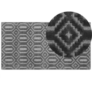 Viscose Rug 80 x 150 cm Dark Grey ADATEPE