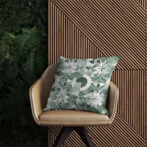 Geometric Pastel Green Outdoor Cushion 45cm x 45cm