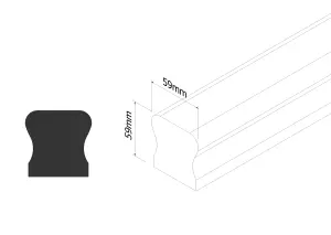 Richard Burbidge 41mm Pine HDR Handrail and Base Rail Set (H)58mm (W)58mm (L)3600mm