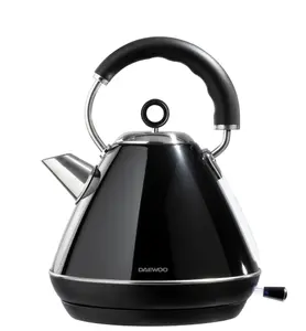 Daewoo Black Kensington Matching Toaster and Kettle Set 1.7 Litre Rapid Boil 4 Slice Retro SDA2447GE Combo Stainless Steel