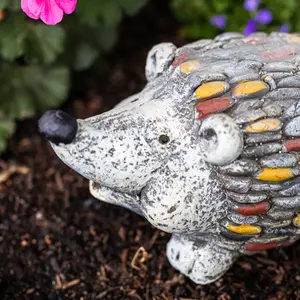 Hedgehog Garden Ornament with Stone Effect