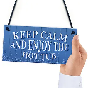 Funny Hot Tub Sign Hanging Garden Shed Summerhouse Decking Shed Sign Family gift