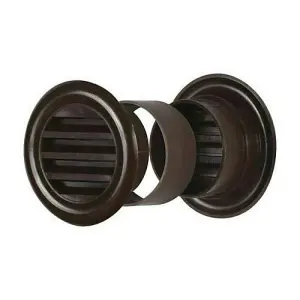 Brown Mini Circle Air Vent Grille Door Round Ventilation Cover