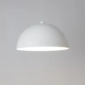 GoodHome Songor White Pendant Light shade (D)38cm