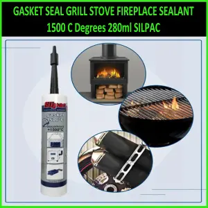 GASKET SEAL GRILL STOVE FIREPLACE SEALANT 1500 C Degrees 280ml SILPAC