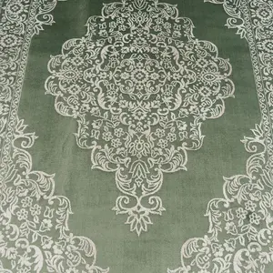 Green Cream Ornate Central Medallion Distressed Rug 190x280cm