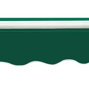 SunDaze 2.5x2m Garden Awning Replacement Fabric Top Cover Front Valance Green