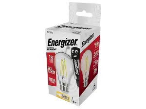 Energizer S12851 LED BC (B22) GLS Filament Dimmable Bulb, Warm White 806 lm 7.2W ENGS12851