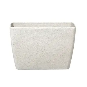 Set of 2 Flower Pot Stone Beige 60 x 27 x 41 cm BARIS