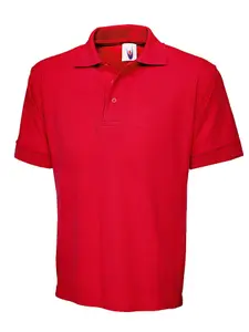 Uneek - Unisex Poloshirt - Reactive Dyed - Red - Size 3XL