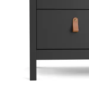 Barcelona Chest 3 drawers in Matt Black