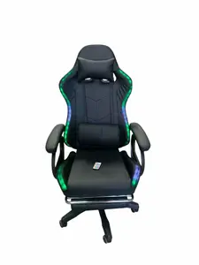 Gaming Chair with Led Light Black