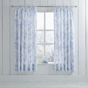 Charlotte Thomas Amelie Floral Pencil Pleat Curtains