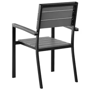 Set of 6 Garden Chairs COMO Grey