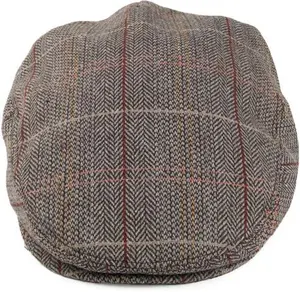 Jaxon & James Tweed Flat Cap - Brown-Grey