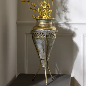 Vintage Style Freestanding Flower Vase with Stand