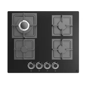 GoodHome Linksense GH60GASLK 59cm Gas Hob - Black