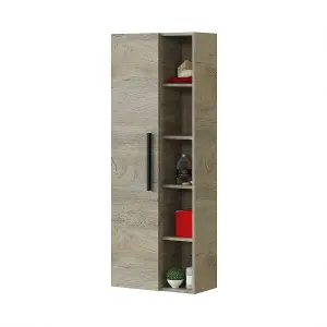 Neves Oak Effect Bathroom Vanity Storage Wall Mounted Cupboard