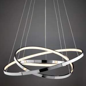 Anson Lighting Morgan Chrome Integrated LED Ceiling Pendant