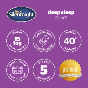 Silentnight Deep Sleep Duvet, 15 Tog, White, King