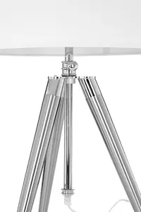 Interiors by Premier Electrum Unique Tripod Table Lamp With Cream Linen Shade