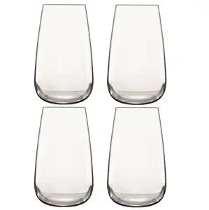 Luigi Bormioli Talismano Clear Round Crystal Dishwasher Safe Hi-Ball Glasses Set 570ml Pack of 4